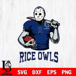 Rice Owls Jason Voorhees 9 Svg Eps Dxf Png File, Digital Download