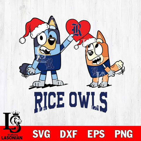 Rice Owls Love Bluey Christmas Svg Eps Dxf Png File, Digital Download