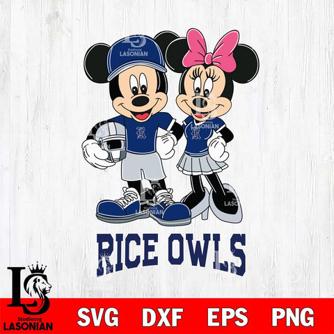 Rice Owls Mickey Minnie Mouse Helmet Svg Eps Dxf Png File, NCAA svg , File Cut , Digital Download , Instant Download, Cut Svg Files