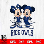 Rice Owls Mickey Minnie Mouse rugby ball Svg Eps Dxf Png File, NCAA svg , File Cut , Digital Download , Instant Download, Cut Svg Files