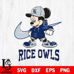 Rice Owls Mickey Mouse NIKE, Svg Eps Dxf Png File, Digital Download