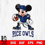 Rice Owls Mikey Mouse Disney, Svg Eps Dxf Png File, Digital Download