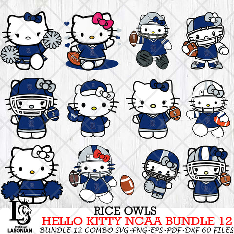 Rice Owls NCAA Bundle 12 Svg Eps Dxf Png File, NCAA svg, Digital Download, Instant Download