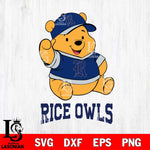 Rice Owls Pooh Bear Disney, Svg Eps Dxf Png File, Digital Download