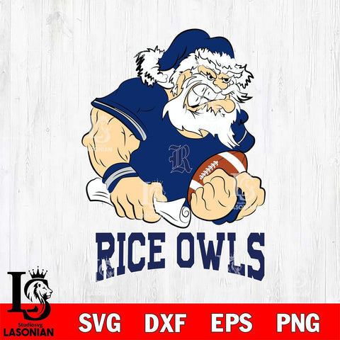 Rice Owls Santa Claus Angry Svg dxf eps png pdf file,NCAA svg,Digital Download,Cricut file