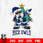 Rice Owls Santa Claus Ugly Christmas Svg dxf eps png pdf file,NCAA svg,Digital Download,Cricut file