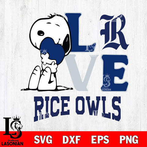 Rice Owls Snoopy Sport 10 Svg Eps Dxf Png File, Digital Download