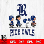 Rice Owls Snoopy Sport 12 Svg Eps Dxf Png File, Digital Download