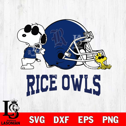 Rice Owls Snoopy Sport 2 Svg Eps Dxf Png File, Digital Download