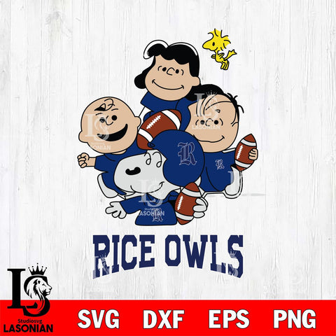 Rice Owls Snoopy Sport 4 Svg Eps Dxf Png File, Digital Download