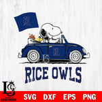 Rice Owls Snoopy Sport 5 Svg Eps Dxf Png File, Digital Download