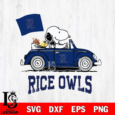 Rice Owls Snoopy Sport 5 Svg Eps Dxf Png File, Digital Download