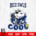 Rice Owls Snoopy Sport 7 Svg Eps Dxf Png File, Digital Download