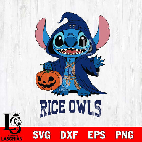 Rice Owls Stitch Horror Svg Eps Dxf Png File, NCAA svg, Digital Download, Instant Download