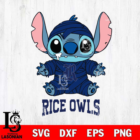 Rice Owls Stitch Mummy Svg Eps Dxf Png File, NCAA svg, Digital Download, Instant Download