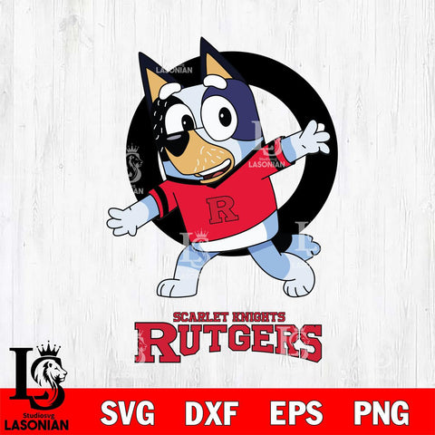 Rutgers Scarlet Knights Bandit Heeler Rugby Svg Eps Dxf Png File, Digital Download ,Instant Download, Cricut File