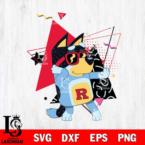 Rutgers Scarlet Knights Bluey 4 Svg Eps Dxf Png File, Digital Download, Instant Download