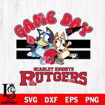 Rutgers Scarlet Knights Bluey & Bingo 9 Svg Eps Dxf Png File, NCAA svg, Digital Download, Instant Download