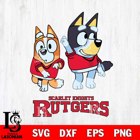 Rutgers Scarlet Knights Bluey Chilli Mode Dance Svg Eps Dxf Png File, Digital Download, Instant Download