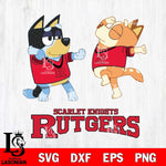 Rutgers Scarlet Knights Bluey Dance Svg Eps Dxf Png File, Digital Download, Instant Download