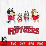 Rutgers Scarlet Knights Bluey Dance Mode Squats Svg Eps Dxf Png File, Digital Download, Instant Download