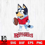 Rutgers Scarlet Knights Bluey Football Sport Svg Eps Dxf Png File, Digital Download ,Instant Download, Cricut File