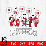 Rutgers Scarlet Knights Bluey Halloween Spooky Svg Eps Dxf Png File, Digital Download, Instant Download