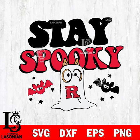 Rutgers Scarlet Knights Bluey Halloween Stay Spooky Svg Eps Dxf Png File, Digital Download, Instant Download