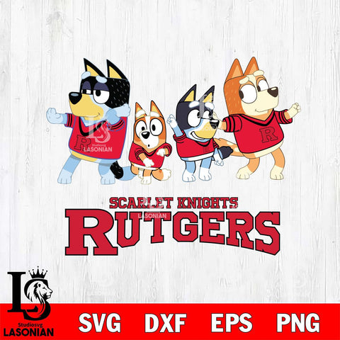 Rutgers Scarlet Knights Bluey Mode Dance Squats Svg Eps Dxf Png File, Digital Download, Instant Download