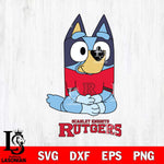 Rutgers Scarlet Knights Bluey Styles Football Svg Eps Dxf Png File,NCAA Svg Files,Bluey svg ,Digital Download ,Instant Download, Cricut File