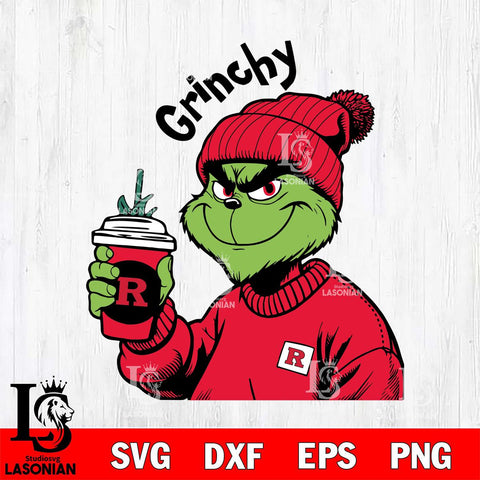 Rutgers Scarlet Knights Boujee Grinch 10 Svg Eps Dxf Png File, Digital Download, Instant Download