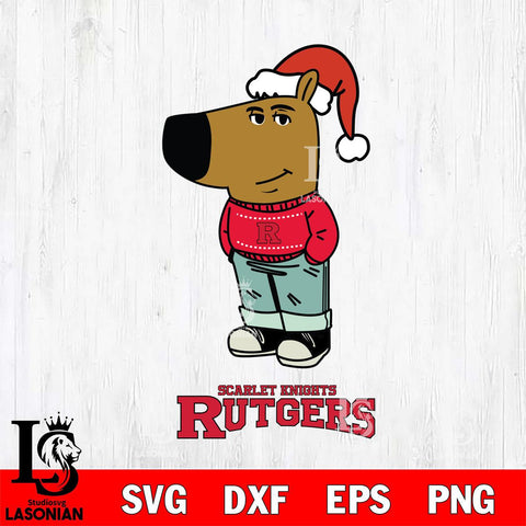 Rutgers Scarlet Knights Chill Guy Christmas Svg Eps Dxf Png File,NCAA Svg Files,Chill Guy svg ,Digital Download ,Instant Download, Cricut File