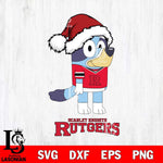 Rutgers Scarlet Knights Christmas Bluey Hat Cut Files,Bluey Cricut,Christmas Svg , Bluey svg , Digital Download, dxf eps png pdf file