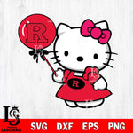 Rutgers Scarlet Knights Cute Hello Kitty 2 Svg Eps Dxf Png File, Digital Download, Instant Download