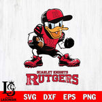 Rutgers Scarlet Knights Donal Duck Disney, Svg Eps Dxf Png File, Digital Download