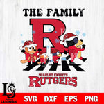 Rutgers Scarlet Knights Family Bluey Christmas Svg Eps Dxf Png File, Digital Download