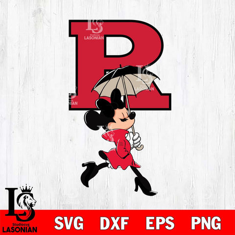 Rutgers Scarlet Knights Fancy Minnie Svg Eps Dxf Png File, Digital Download, Instant Download