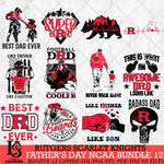 Rutgers Scarlet Knights Fathers Day NCAA Bundle 12 Svg Eps Dxf Png File, Digital Download, Instant Download