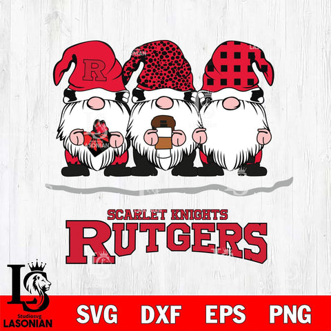 Rutgers Scarlet Knights Gnomes Coffee Svg Eps Dxf Png File, Digital Download, Instant Download