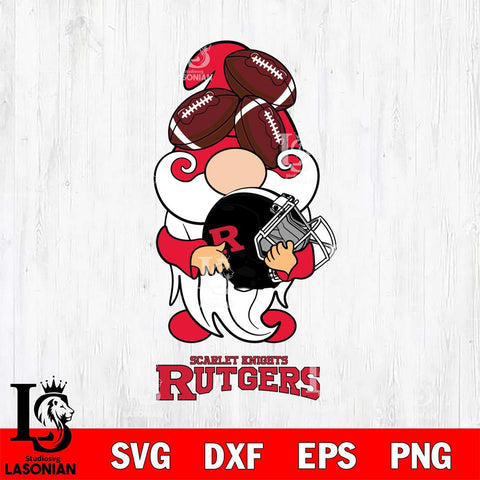 Rutgers Scarlet Knights Gnomes Helmet Svg Eps Dxf Png File, Digital Download, Instant Download