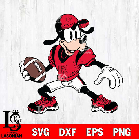 Rutgers Scarlet Knights Goofy Svg Eps Dxf Png File, NCAA svg, Digital Download, Instant Download