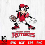 Rutgers Scarlet Knights Goofy Disney, Svg Eps Dxf Png File, Digital Download