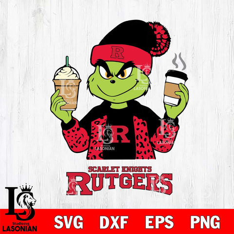 Rutgers Scarlet Knights Grinch 2 coffee Svg Eps Dxf Png File, Digital Download, Instant Download