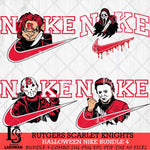 Rutgers Scarlet Knights Halloween Nike NCAA Bundle 4 Svg Eps Dxf Png File, Digital Download, Instant Download