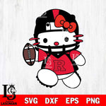 Rutgers Scarlet Knights Hello Kitty sport 11 Svg Eps Dxf Png File, NCAA svg, Digital Download, Instant Download