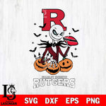 Rutgers Scarlet Knights Jack Skellington 2 halloween Svg Eps Dxf Png File, NCAA svg, Digital Download, Instant Download