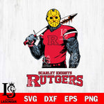 Rutgers Scarlet Knights Jason Voorhees 7 Svg Eps Dxf Png File, Digital Download