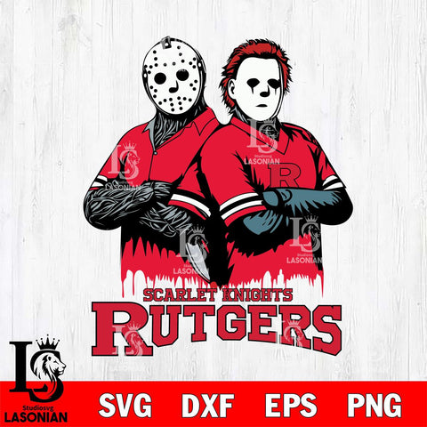 Rutgers Scarlet Knights Jason Voorhees 8 Svg Eps Dxf Png File, Digital Download