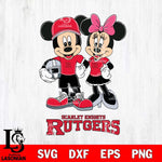 Rutgers Scarlet Knights Mickey Minnie Mouse Helmet Svg Eps Dxf Png File, NCAA svg , File Cut , Digital Download , Instant Download, Cut Svg Files