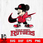 Rutgers Scarlet Knights Mickey Mouse NIKE, Svg Eps Dxf Png File, Digital Download